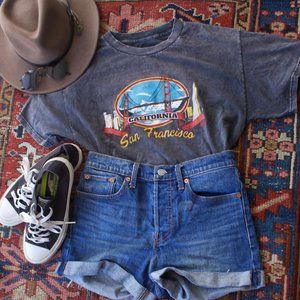 Levi cuffed cutoff shorts